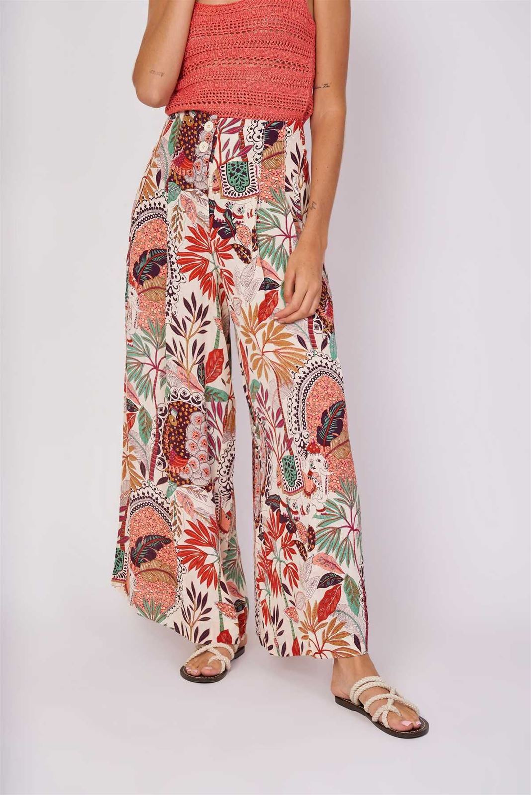 Pantalón Derhy estampado beige - Imagen 3