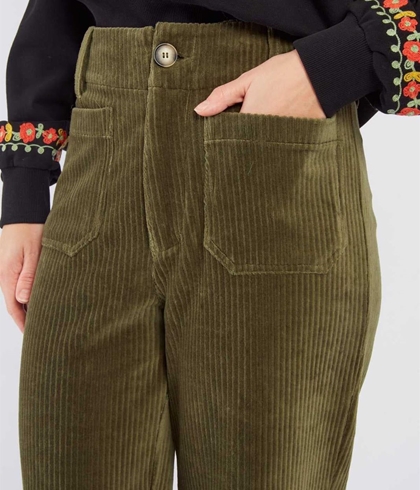 Pantalón Derhy FLAMANT pana kaki - Imagen 1