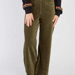 Pantalón Derhy FLAMANT pana kaki - Imagen 2