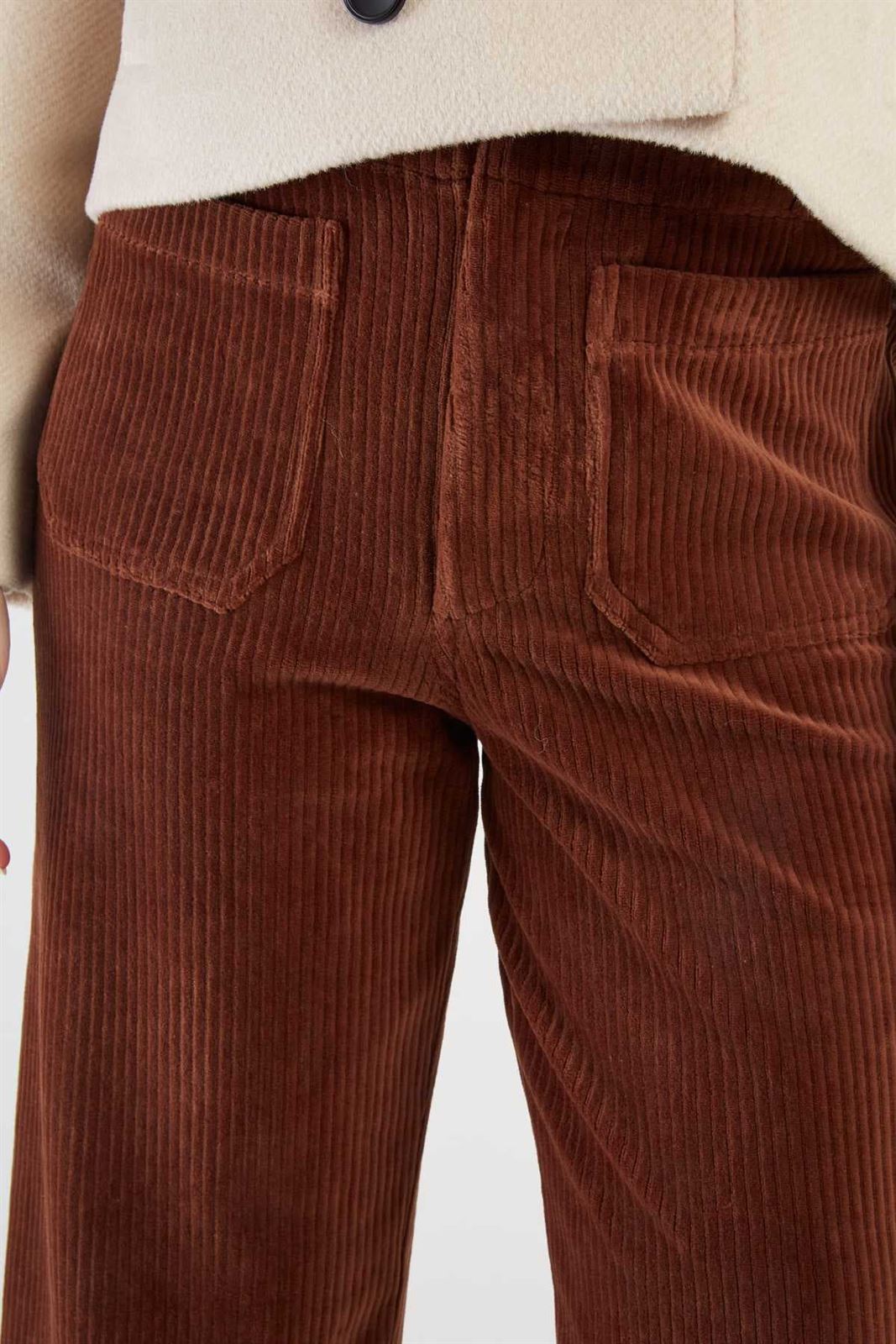 Pantalón Derhy FLAMANT pana marrón - Imagen 1