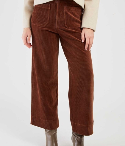 Pantalón Derhy FLAMANT pana marrón - Imagen 2