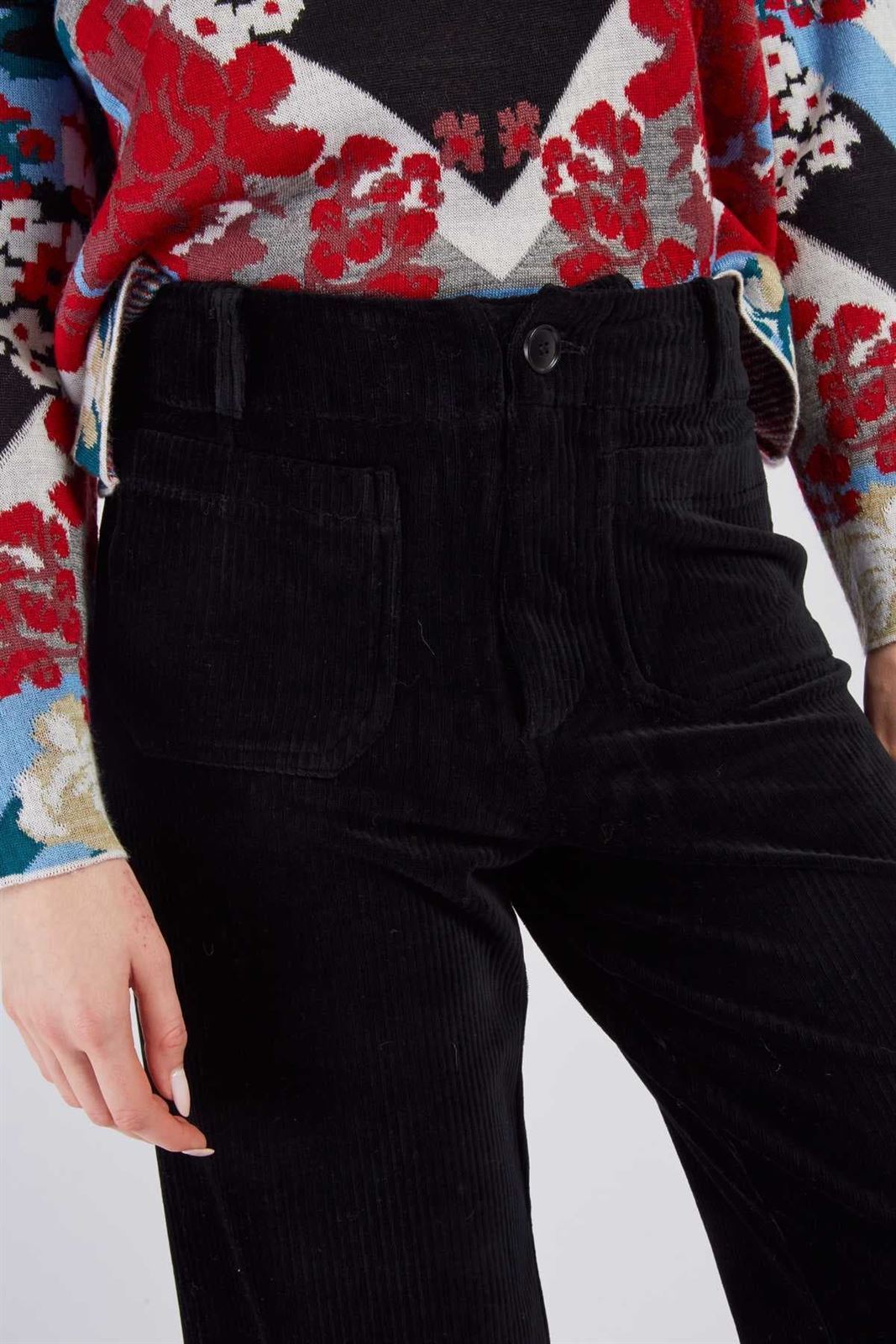 Pantalón Derhy FLAMANT pana NEGRO - Imagen 1
