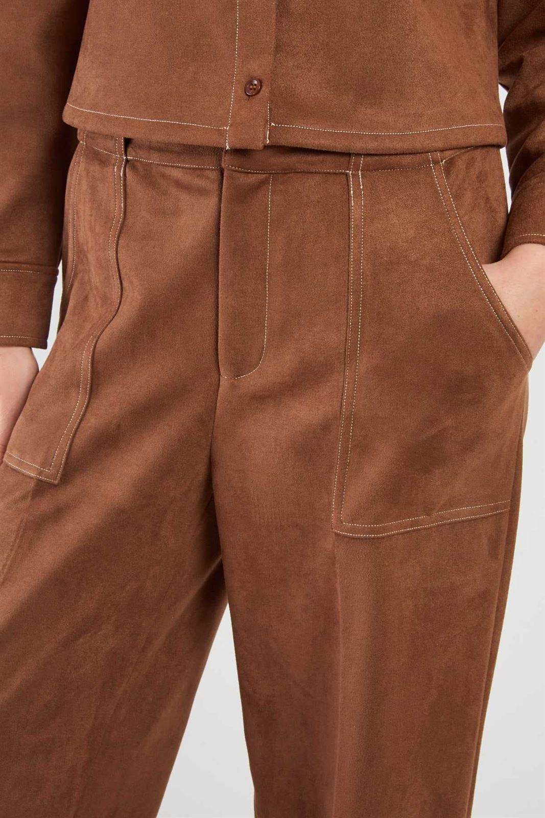 Pantalón Derhy FLAMENCO marrón - Imagen 1