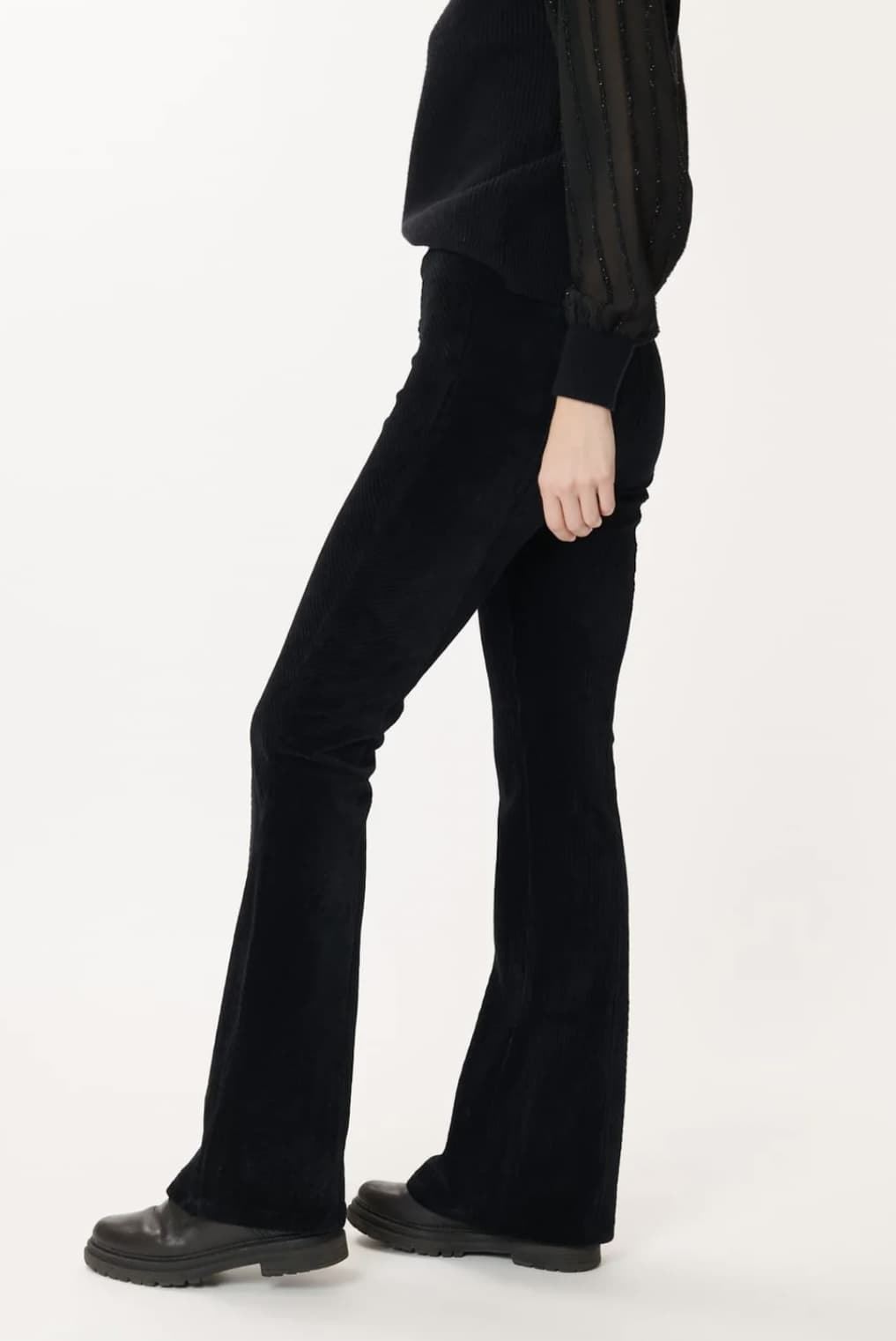 Pantalón Derhy Nancy pana acampanado negro - Imagen 3