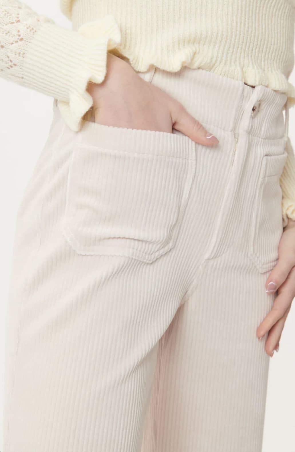 Pantalón Derhy Nanouk pana crudo. - Imagen 4