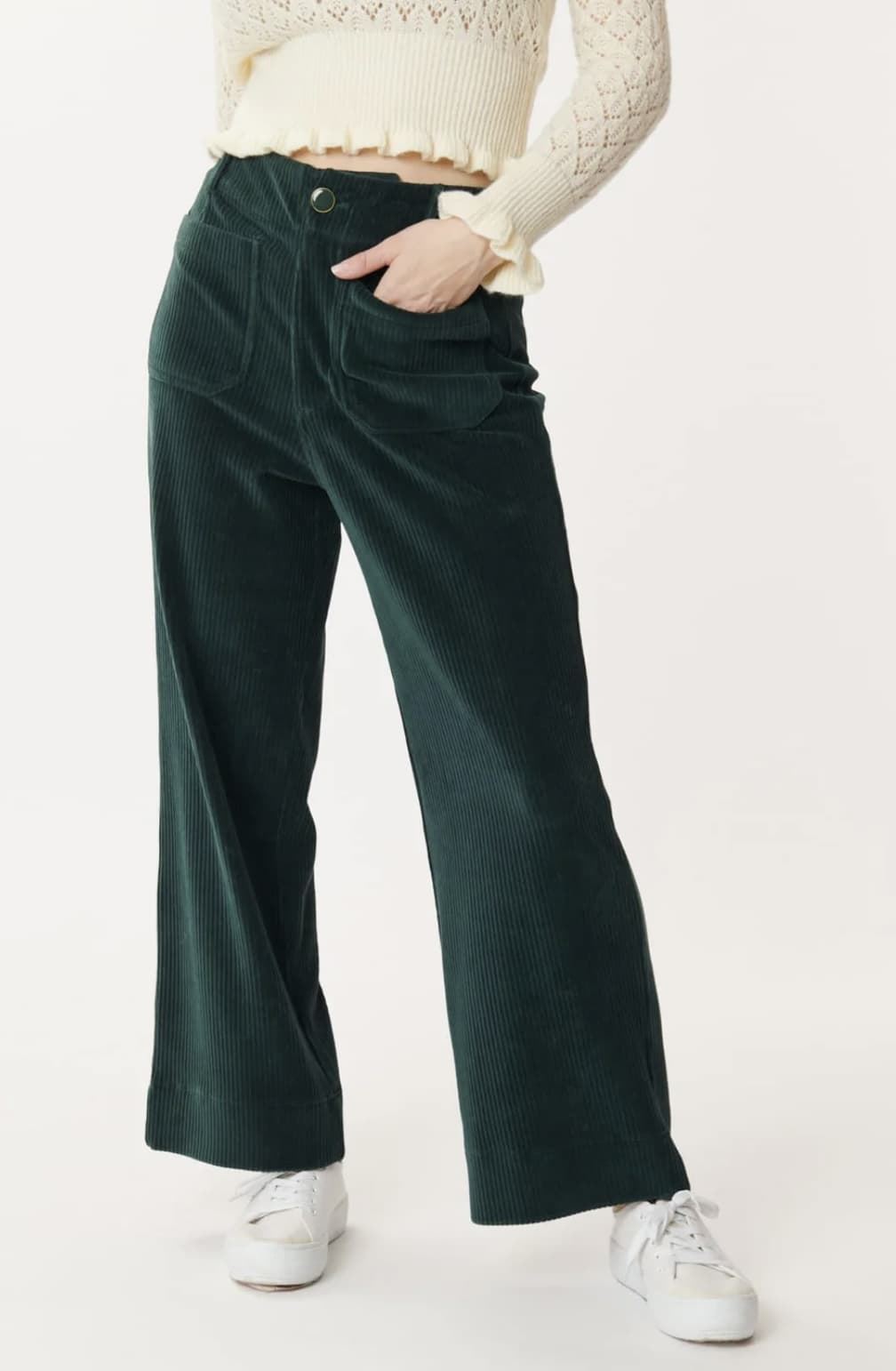 Pantalón Derhy Nanouk pana verde - Imagen 3