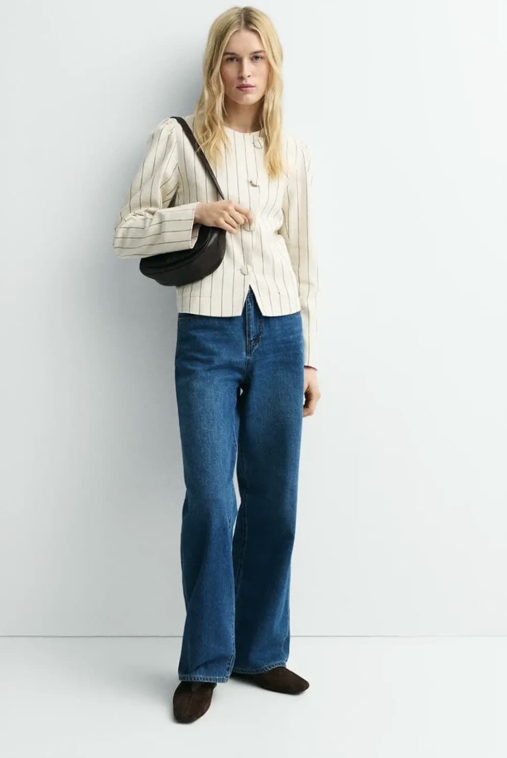 Pantalón ese O ese  304578-1170 CH.BELLINI beis raya negra - Imagen 4