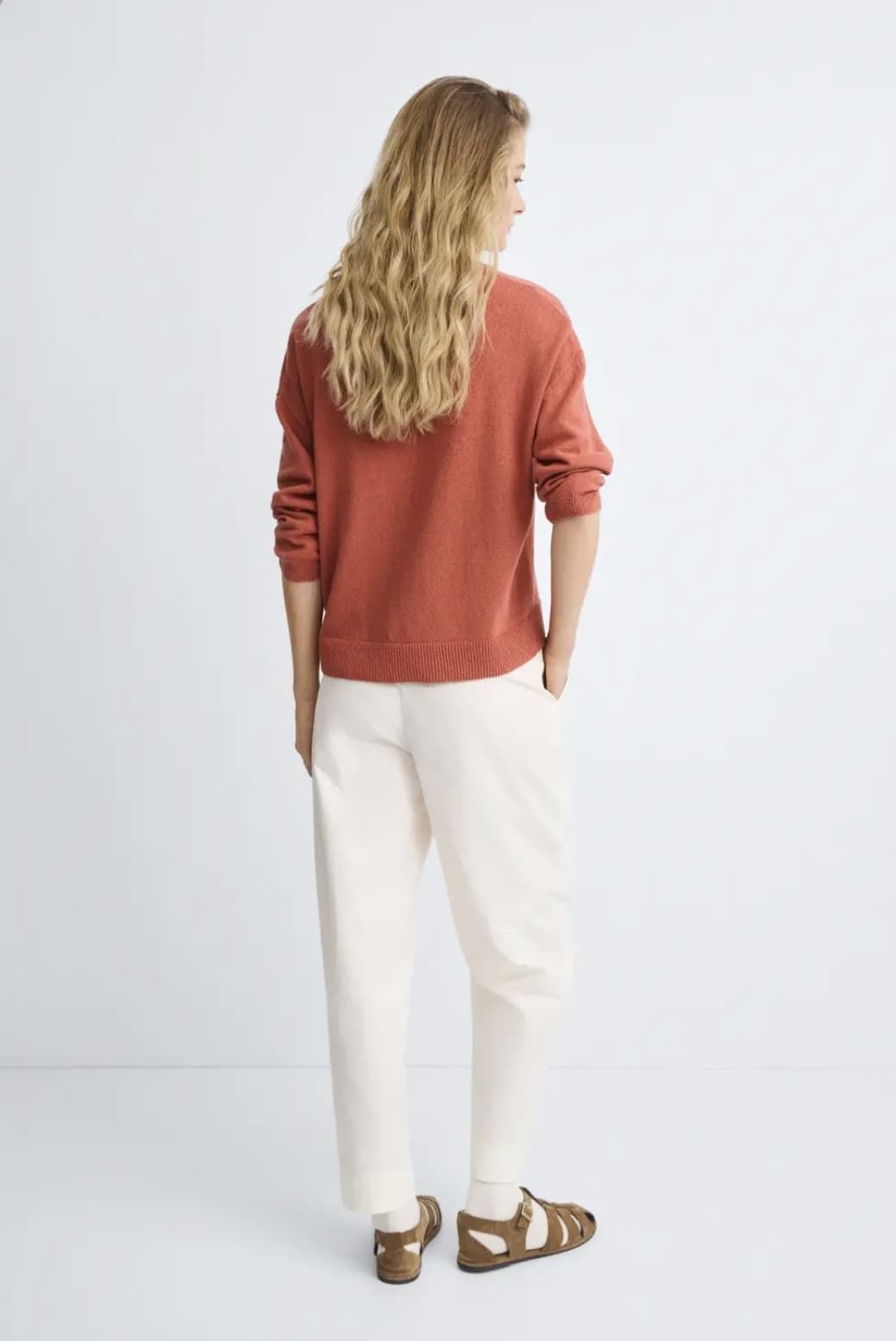 PANTALÓN ese o ese TOBILLERO GIORGIO CREMA (blanco roto) - Imagen 3