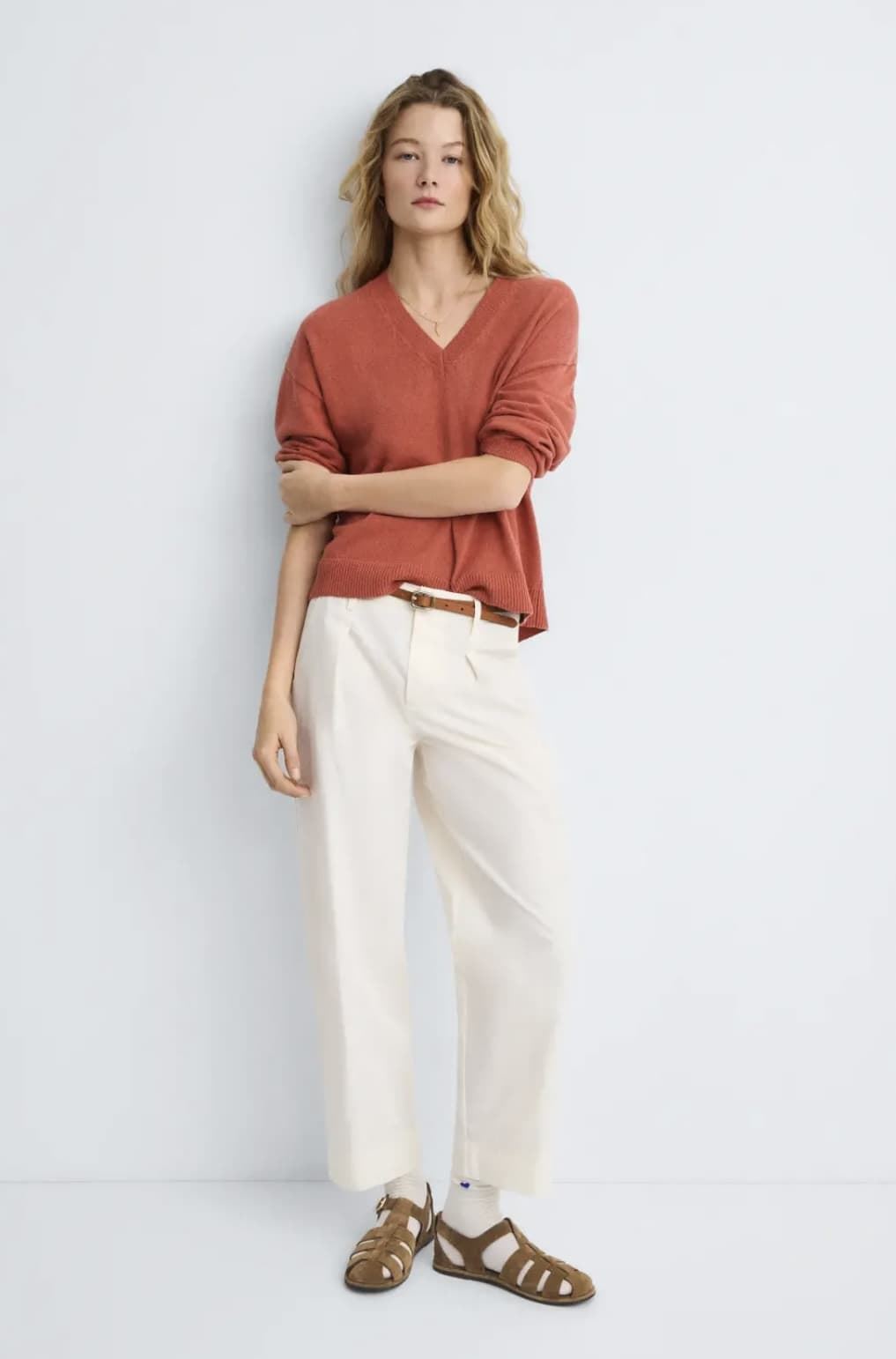 PANTALÓN ese o ese TOBILLERO GIORGIO CREMA (blanco roto) - Imagen 4