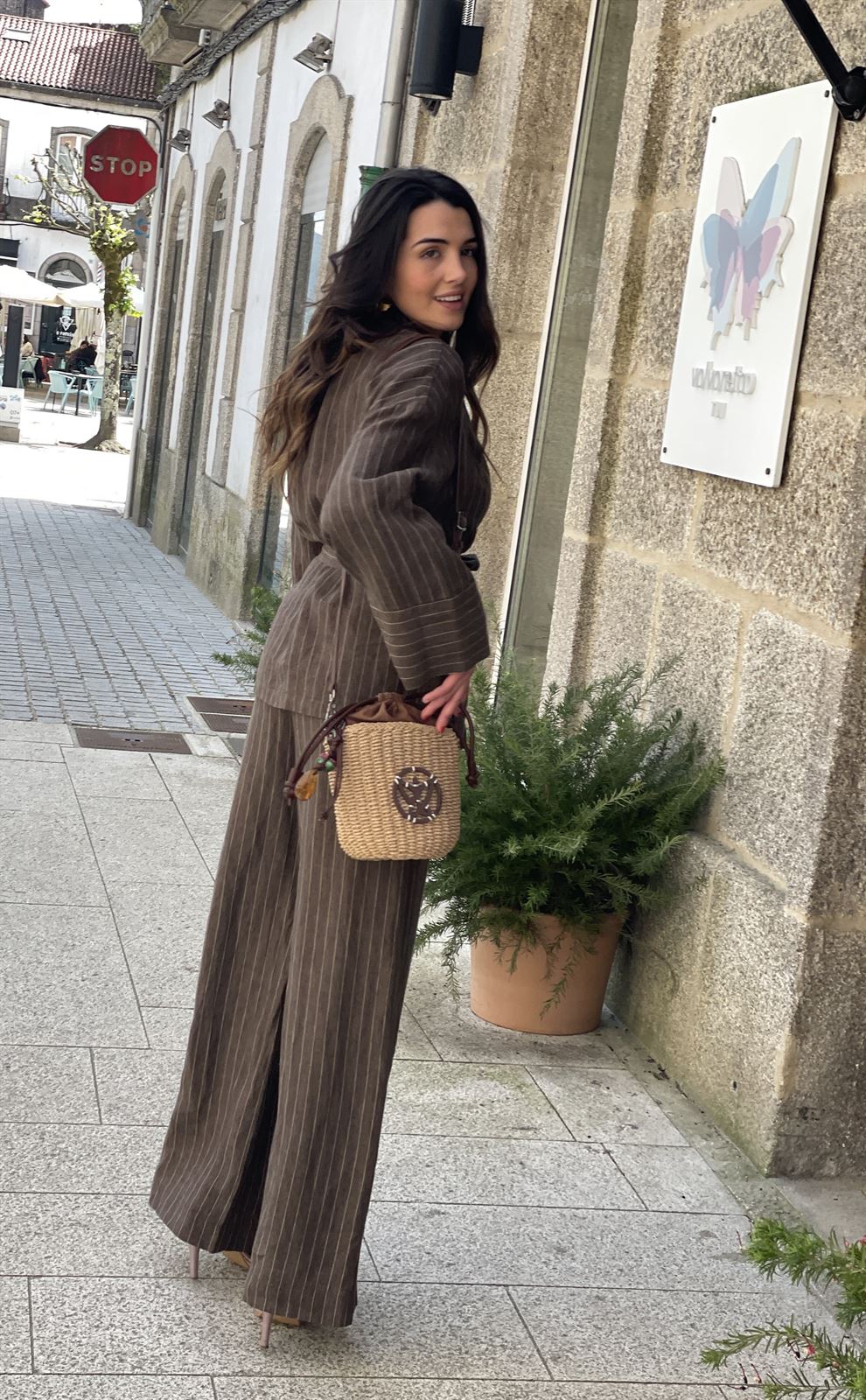 Pantalón ese O ese YUKATA LINO CAFFE - Imagen 1