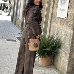 Pantalón ese O ese YUKATA LINO CAFFE - Imagen 1