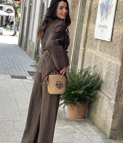 Pantalón ese O ese YUKATA LINO CAFFE - Imagen 1