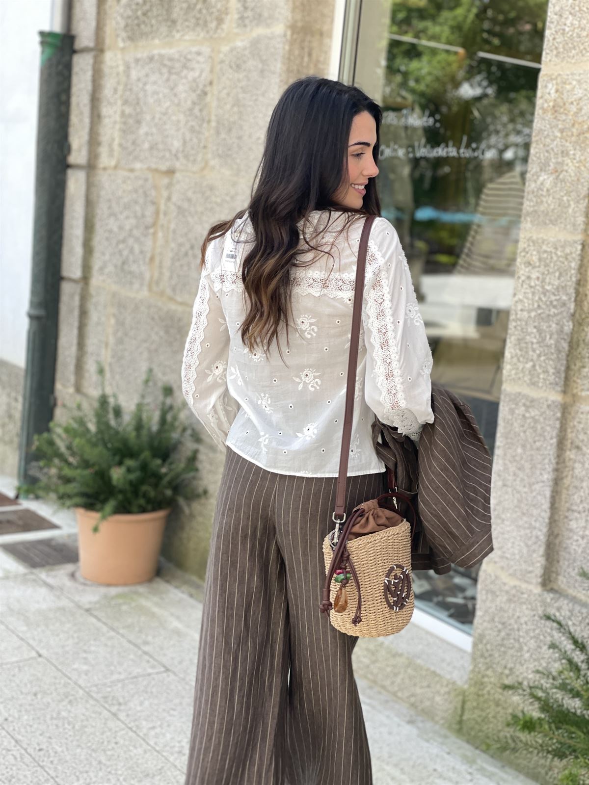 Pantalón ese O ese YUKATA LINO CAFFE - Imagen 3