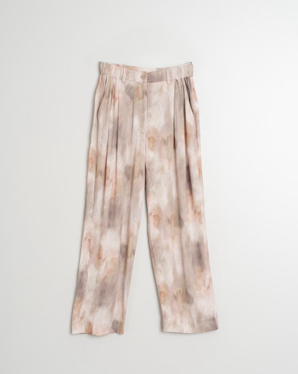 Pantalón Indi & Cold 102 JARED pinzas print acuarela lilitas. - Imagen 6