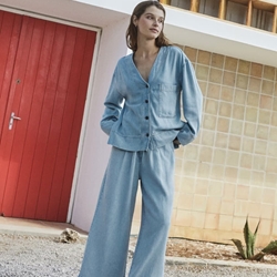 Pantalón Indi & Cold 107 ancho efecto denim - Imagen 2