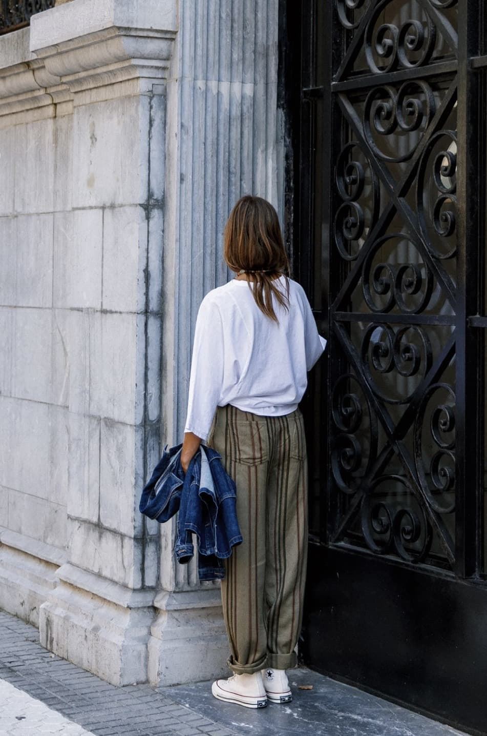 PANTALÓN Indi & Cold  AD111 CARROT RAYAS KHAKI - Imagen 2