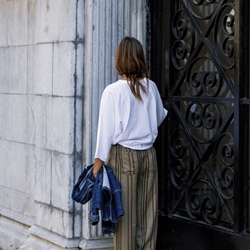 PANTALÓN Indi & Cold  AD111 CARROT RAYAS KHAKI - Imagen 2