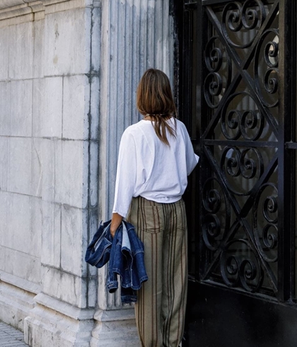 PANTALÓN Indi & Cold  AD111 CARROT RAYAS KHAKI - Imagen 2