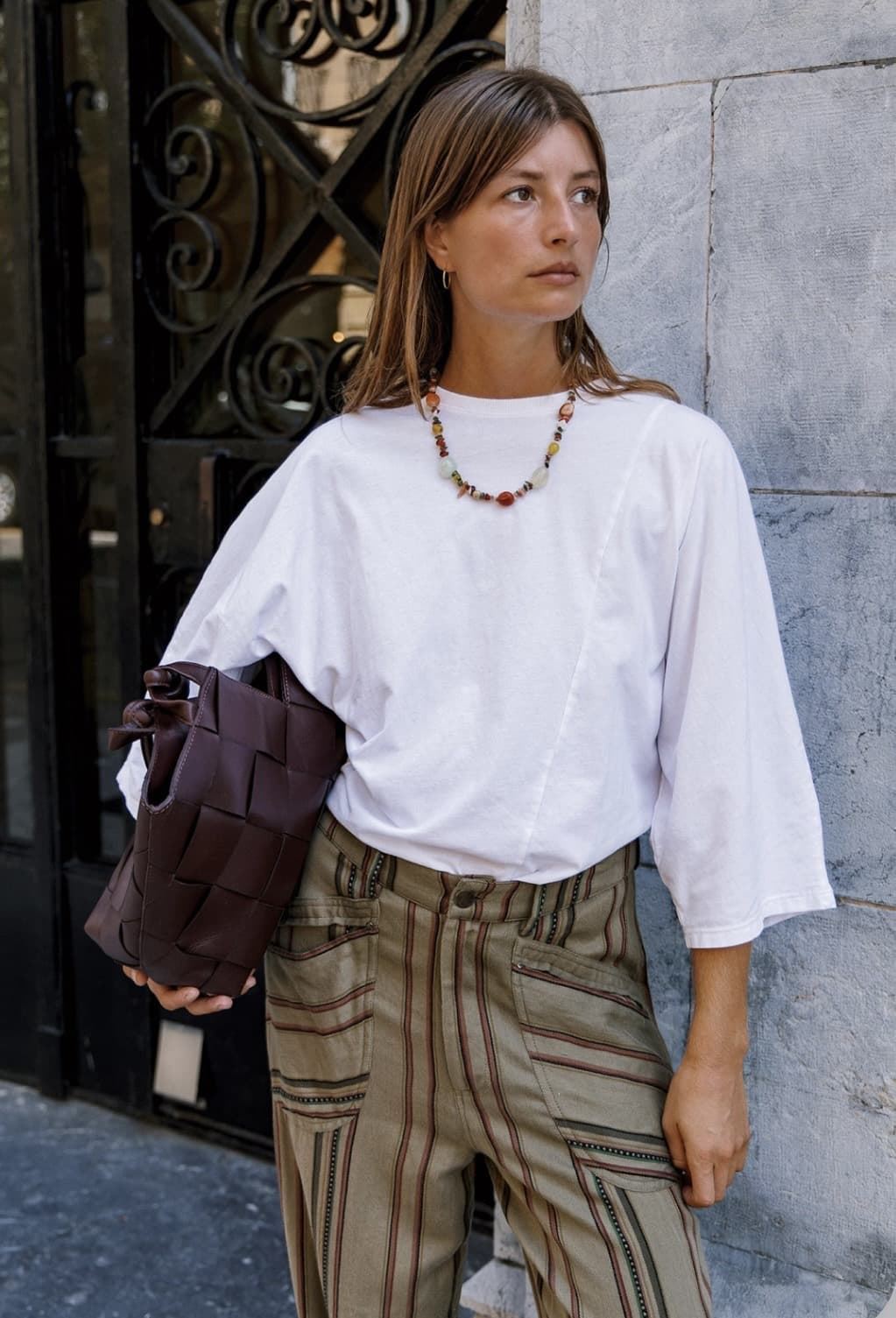 PANTALÓN Indi & Cold  AD111 CARROT RAYAS KHAKI - Imagen 3
