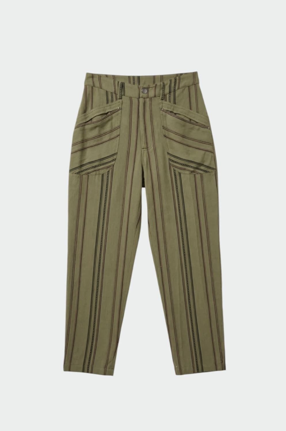 PANTALÓN Indi & Cold  AD111 CARROT RAYAS KHAKI - Imagen 5