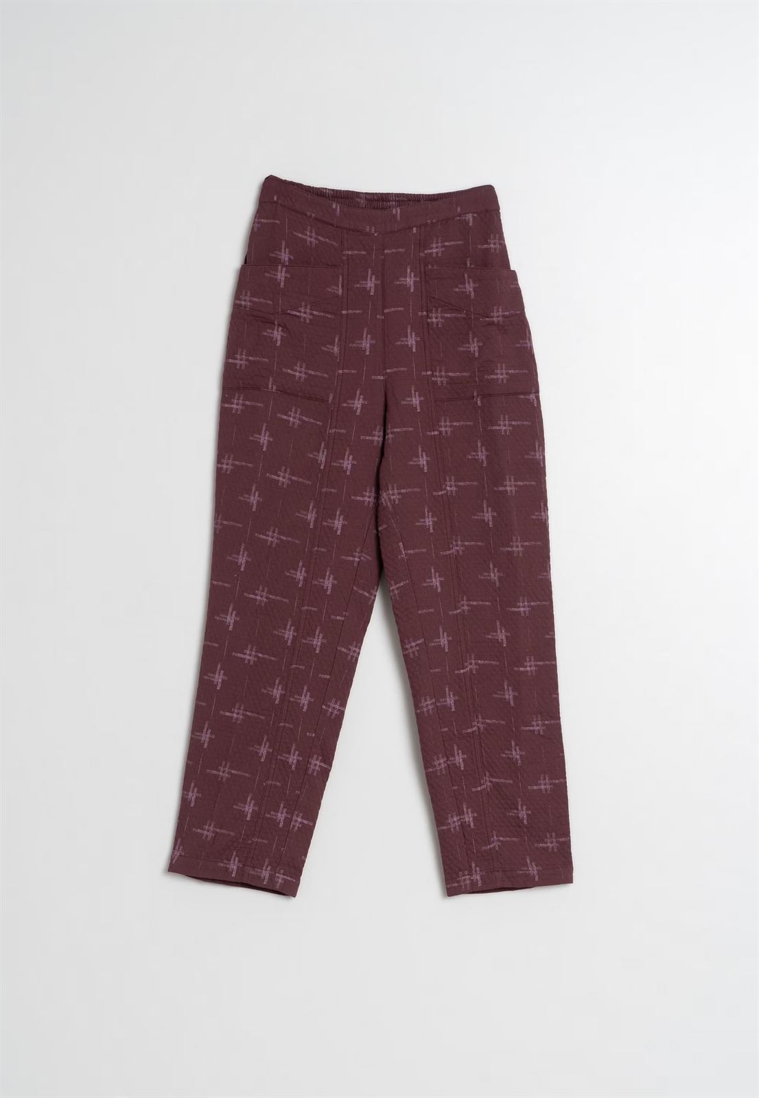 PANTALÓN Indi & Cold AD182  Jaquard granate - Imagen 4