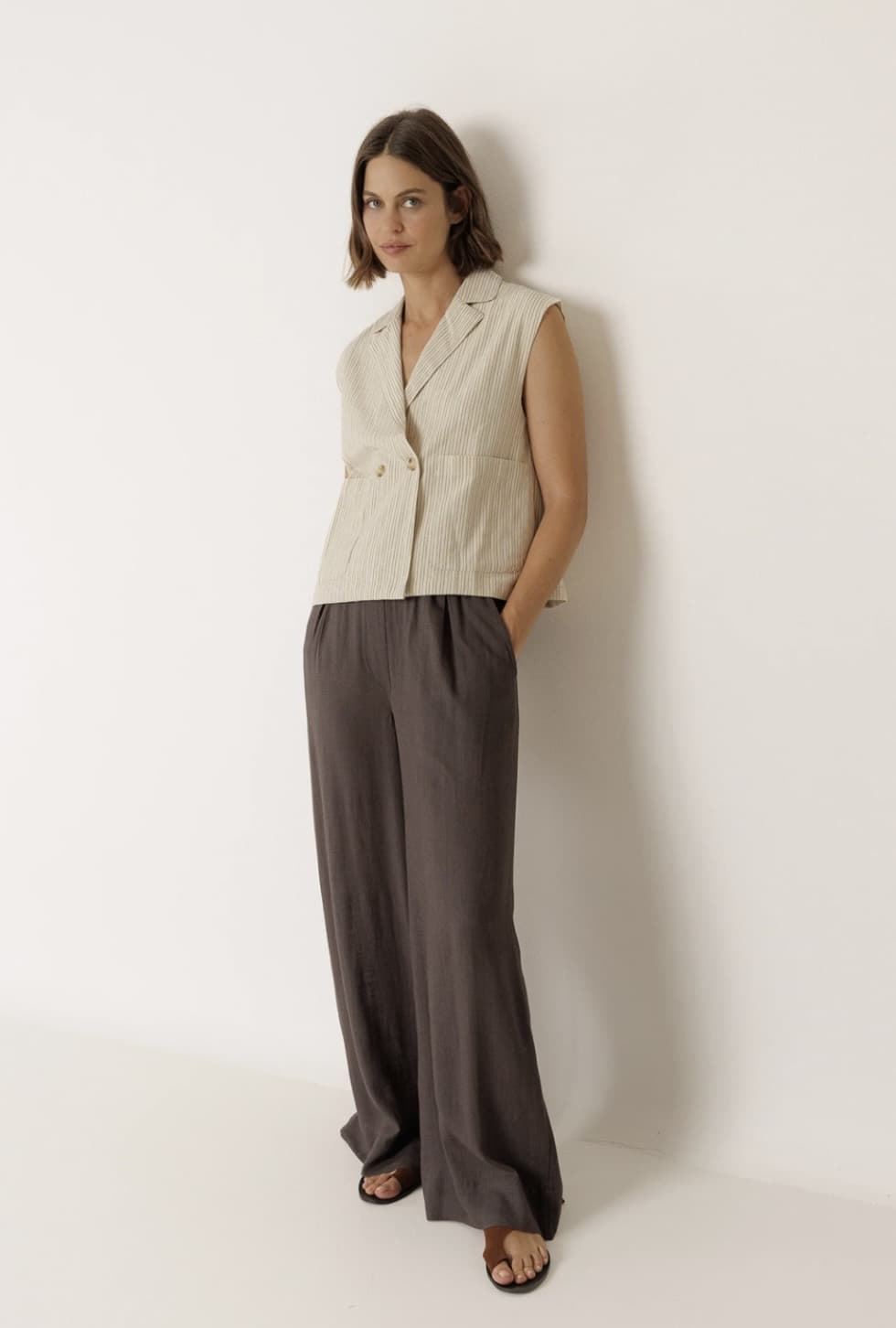 Pantalón Indi & Cold AD183 fluido gris carbón - Imagen 1