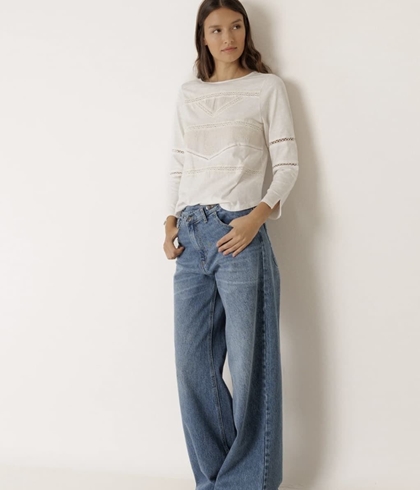 Pantalón Indi & Cold BB330 CINTURILLA CRUZADA vaquero azul - Imagen 1