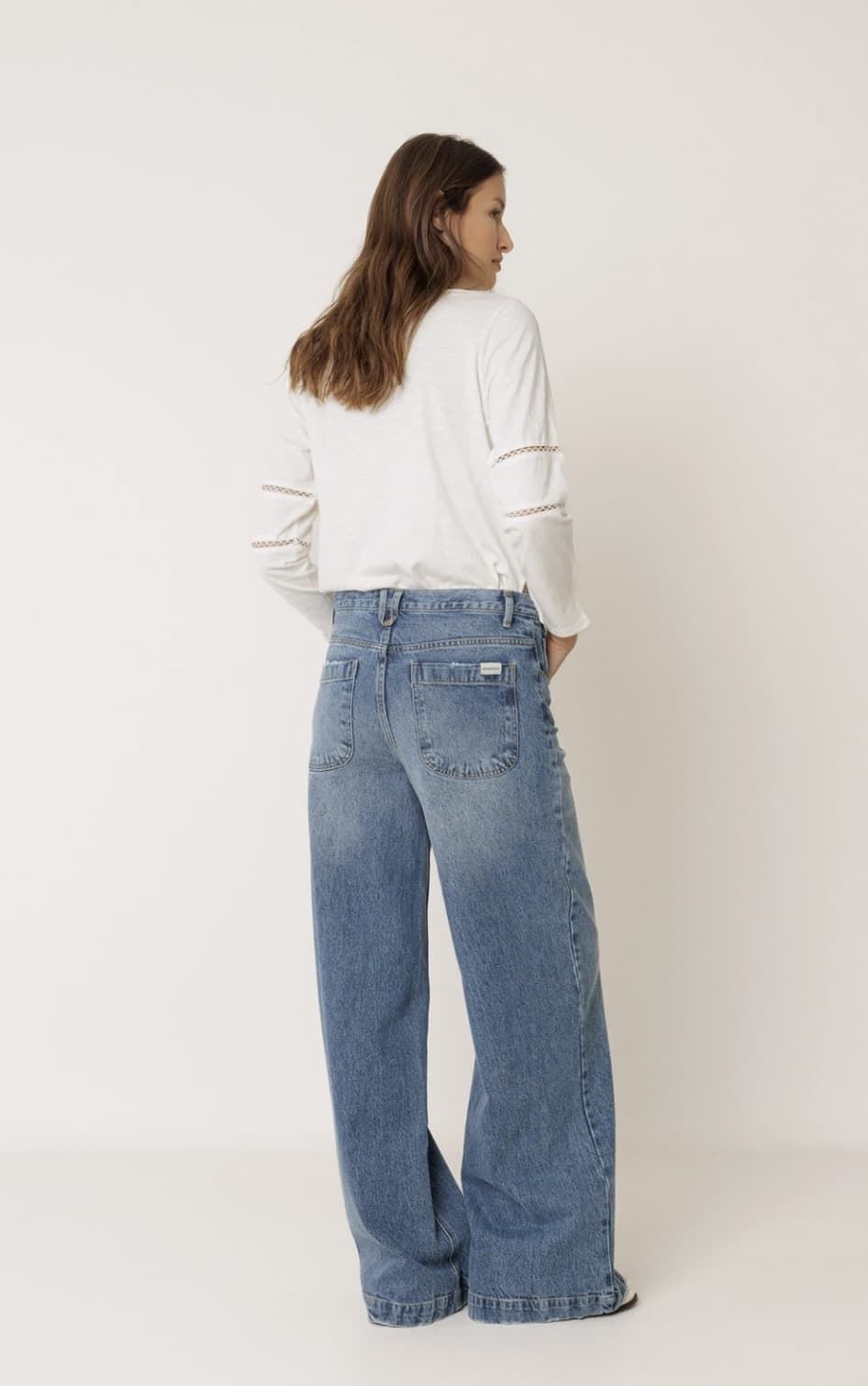 Pantalón Indi & Cold BB330 CINTURILLA CRUZADA vaquero azul - Imagen 2