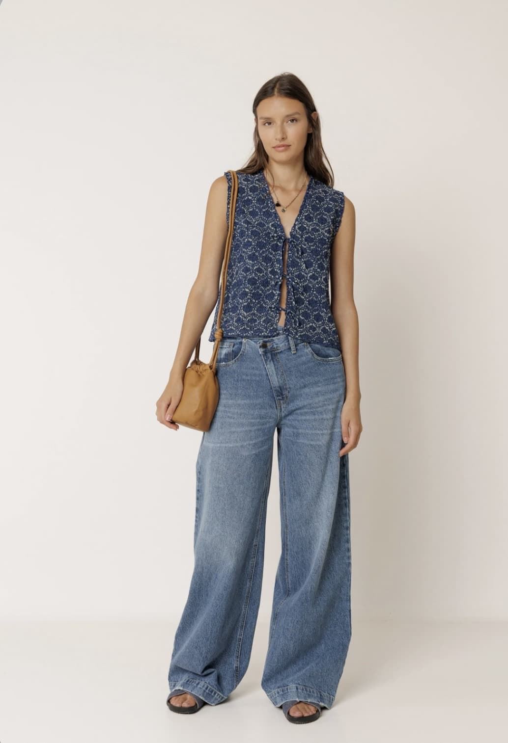 Pantalón Indi & Cold BB330 CINTURILLA CRUZADA vaquero azul - Imagen 3