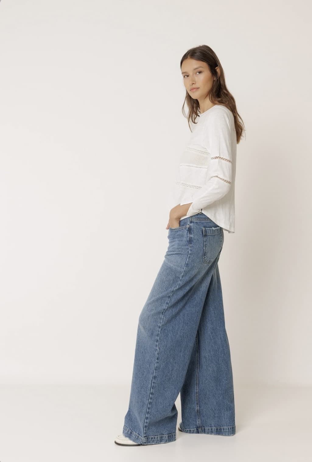 Pantalón Indi & Cold BB330 CINTURILLA CRUZADA vaquero azul - Imagen 6