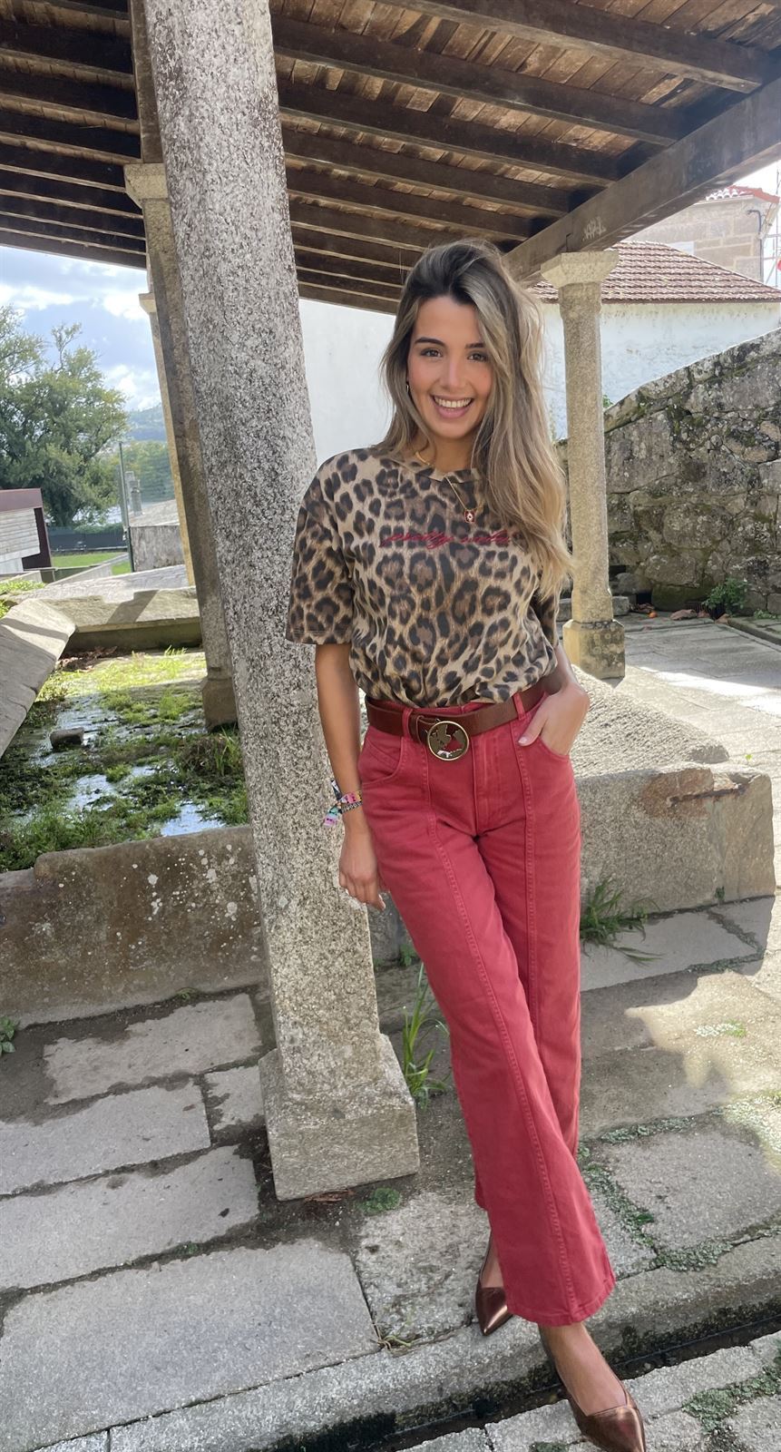 Pantalón Indi & Cold  dd241 SARGA RÚSTICA ROJO - Imagen 1