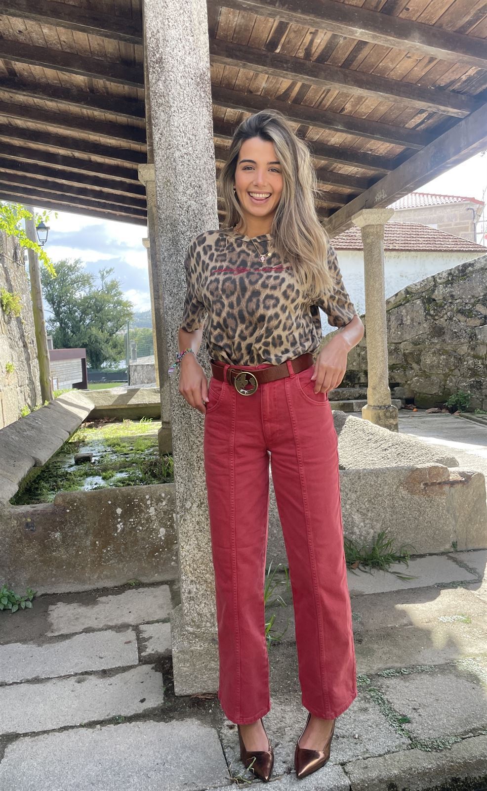 Pantalón Indi & Cold  dd241 SARGA RÚSTICA ROJO - Imagen 4