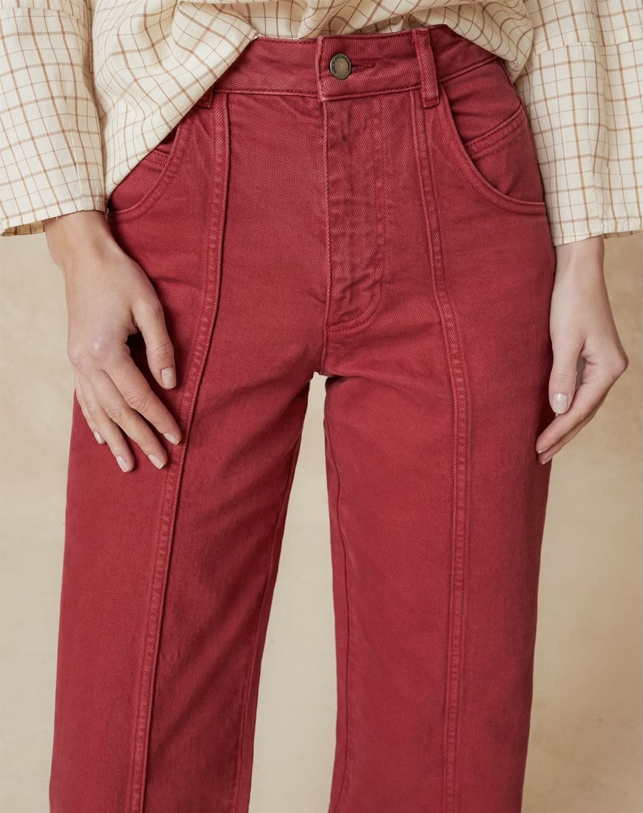 Pantalón Indi & Cold  dd241 SARGA RÚSTICA ROJO - Imagen 6