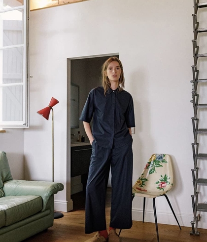 PANTALÓN Indi & Cold ENGOMADO ALGODÓN REF. AD102S Azul marino - Imagen 1