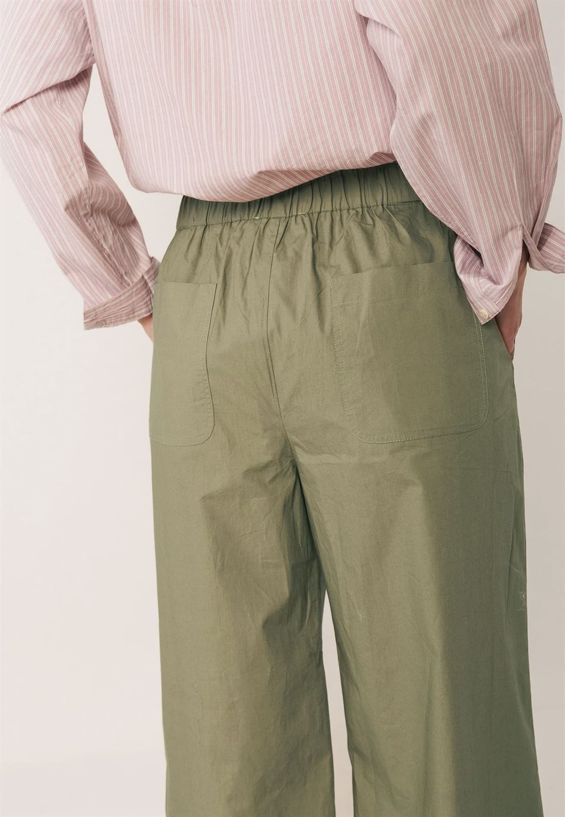 PANTALÓN Indi & Cold ENGOMADO ALGODÓN REF. AD102S verde safari - Imagen 2