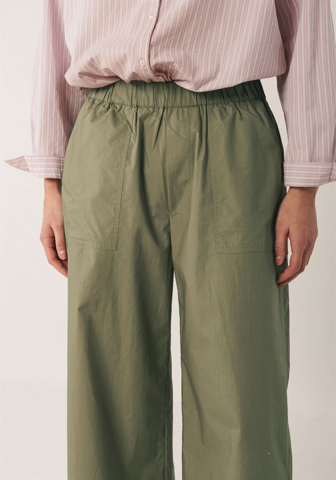 PANTALÓN Indi & Cold ENGOMADO ALGODÓN REF. AD102S verde safari - Imagen 4