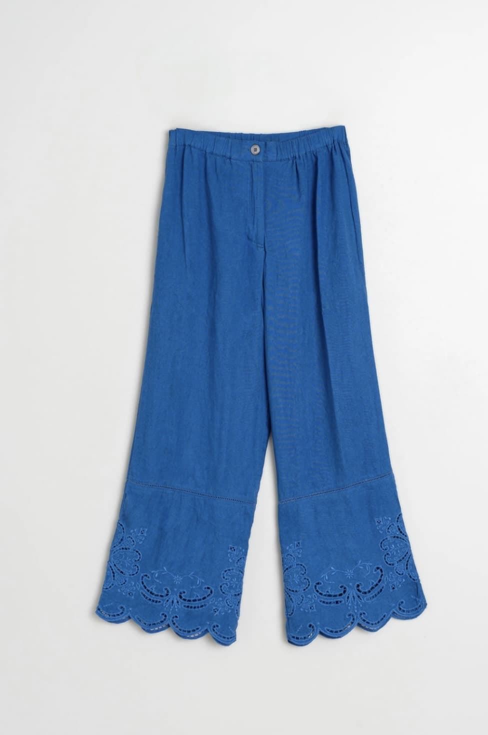 Pantalón Indi & Cold KI178 BAJO BORDADO azul británico - Imagen 4