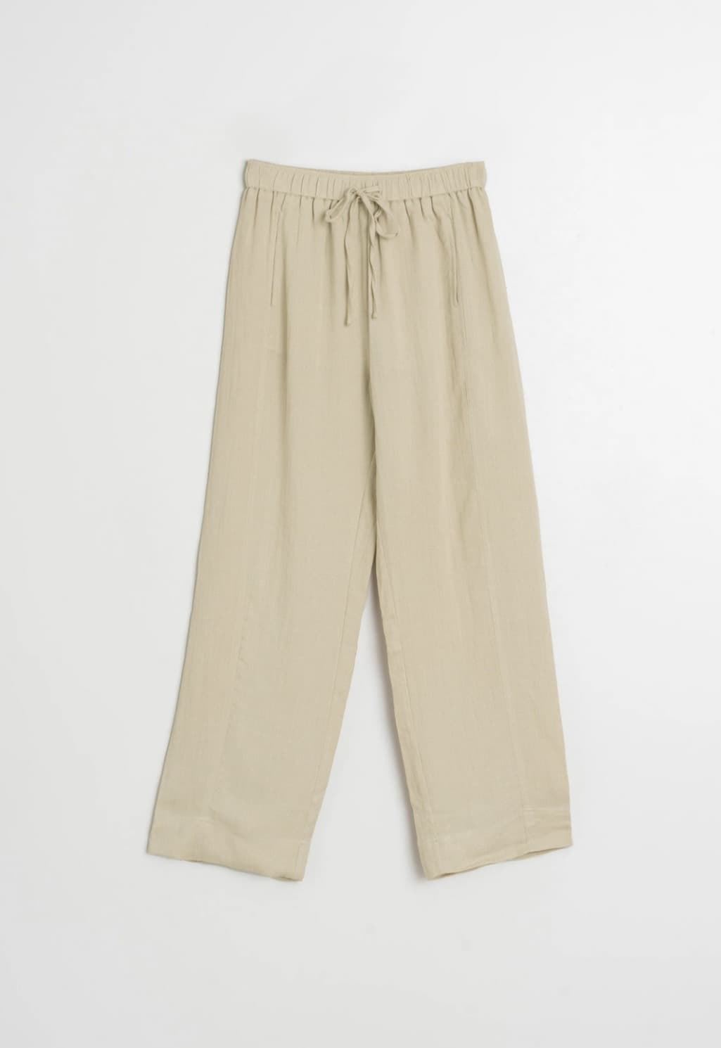 Pantalón Indi & Cold NM290 fluido con cordón lino crudo - Imagen 5