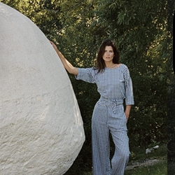 Pantalón Indi & Cold PANTALÓN AD148 VICHY ENGOMADO vichy azul - Imagen 2