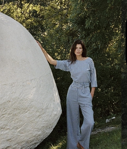 Pantalón Indi & Cold PANTALÓN AD148 VICHY ENGOMADO vichy azul - Imagen 2