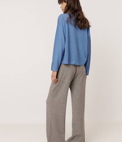 PANTALÓN Indi & Cold REF. MO541 punto con cashmere gris vigoré - Imagen 1