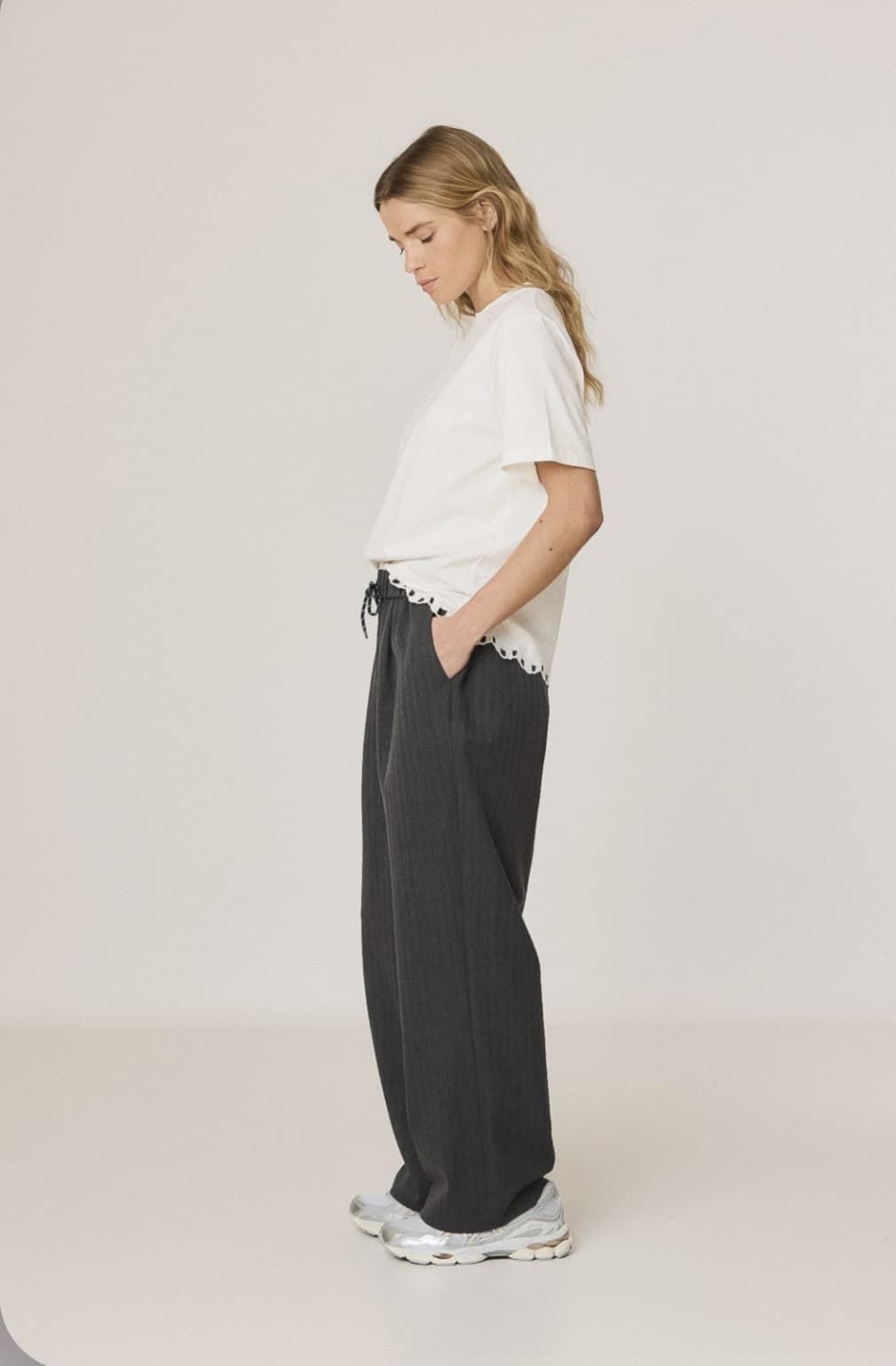 PANTALÓN Indi & Cold REF. NJ287 CINTURILLA GOMA gris Marengo - Imagen 3