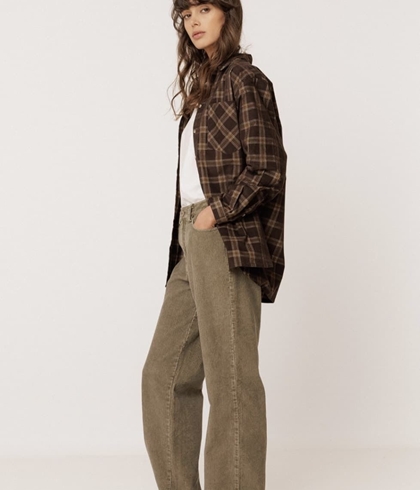 PANTALÓN Indi & Cold REF. ST281 Pana recto verde militar - Imagen 1