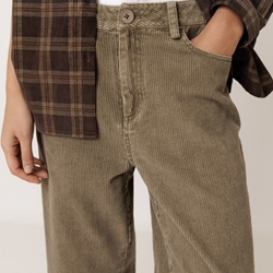 PANTALÓN Indi & Cold REF. ST281 Pana recto verde militar - Imagen 2