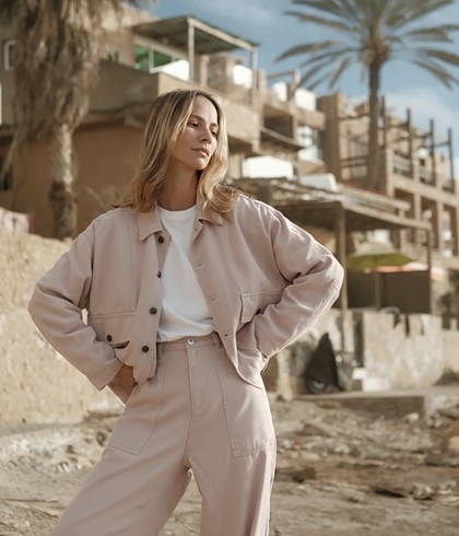 Pantalón Indi & Cold VF277 BOLSILLOS rosa - Imagen 1