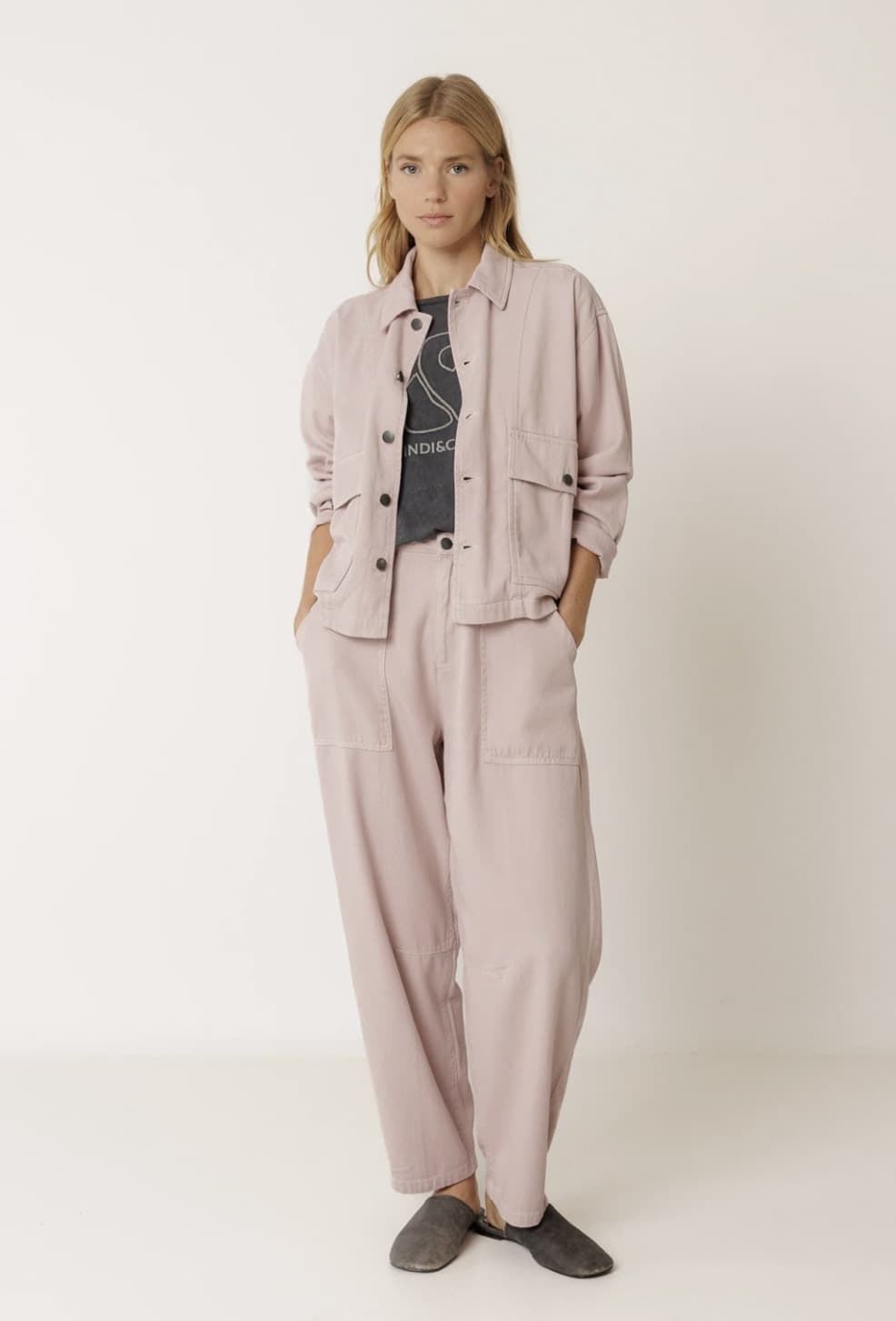 Pantalón Indi & Cold VF277 BOLSILLOS rosa - Imagen 5