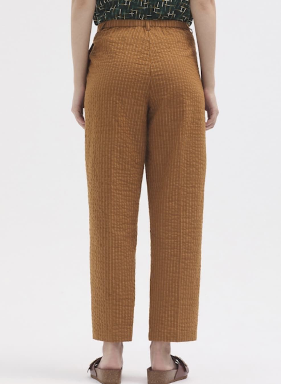 Pantalón Nice Things raya diplomatica mostaza - Imagen 3