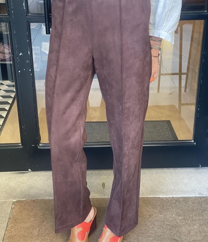 Pantalón OKY 1112 OSUNA efecto ante marón chocolate - Imagen 1