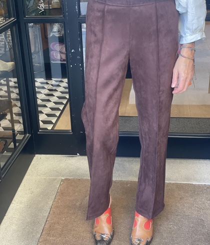 Pantalón OKY 1112 OSUNA efecto ante marón chocolate - Imagen 2