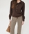 Pantalón OKY 1138 Millon Jacquard Punto Bicolor beige marrón chocolate - Imagen 1